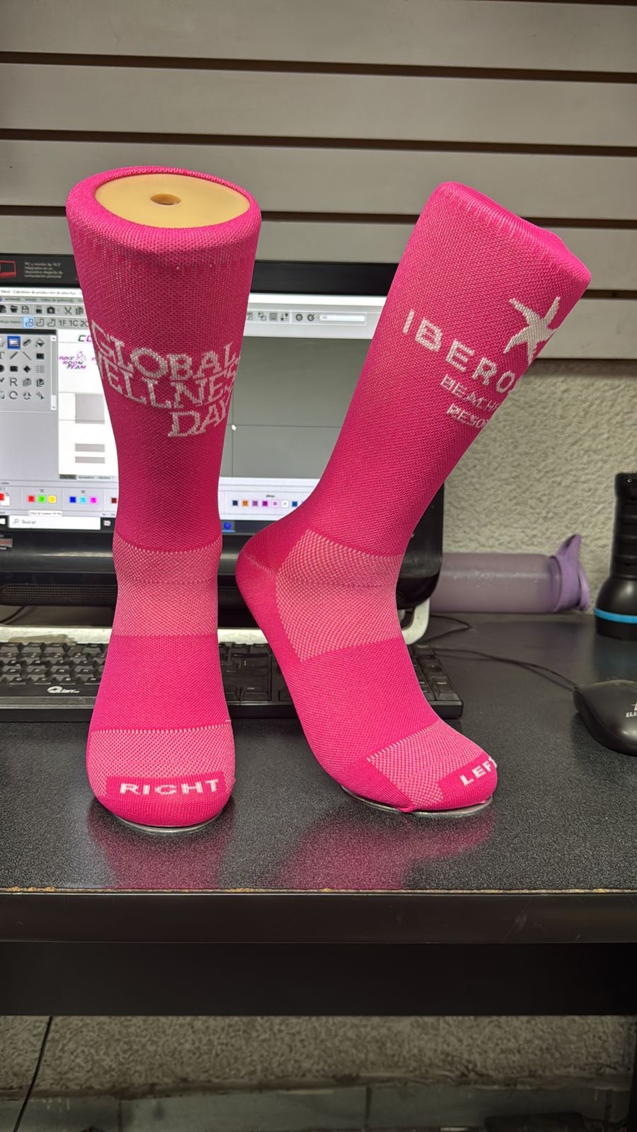 Calcetas deportivas rosas